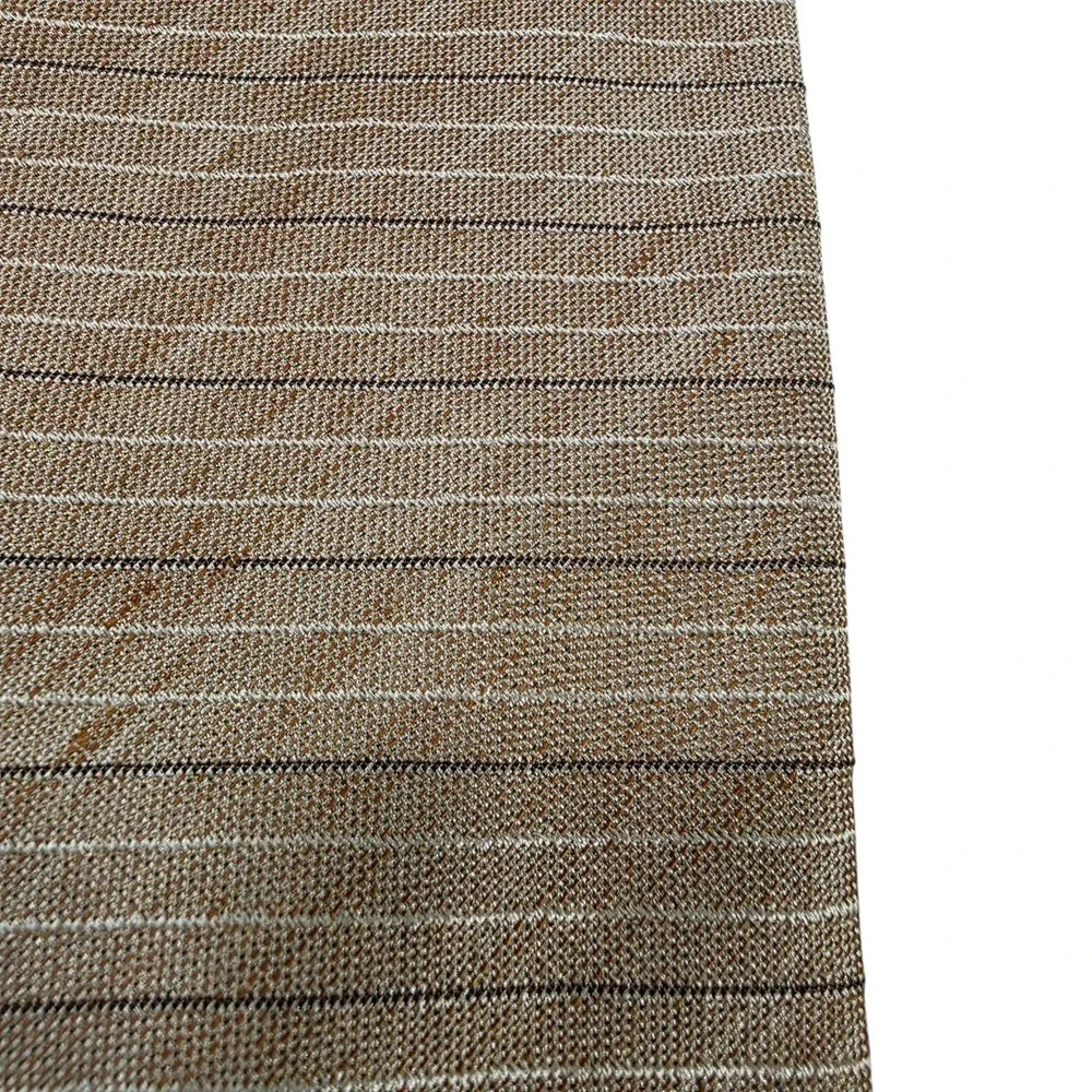 JAGUAR Striped Necktie Brown Gold‎ Tan Silk Blend Men's Formal Fashion